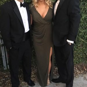 The Jetset Diaries olive green formal dress